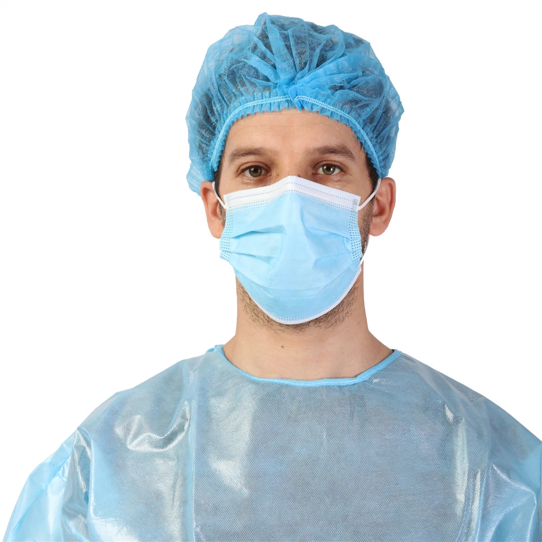 Surgical/Medical/Hospital/Scrub/Work/Snood/SMS Nonwoven Disposable PP Cap for Doctor/Surgeon/Nurse/Worker with Tie